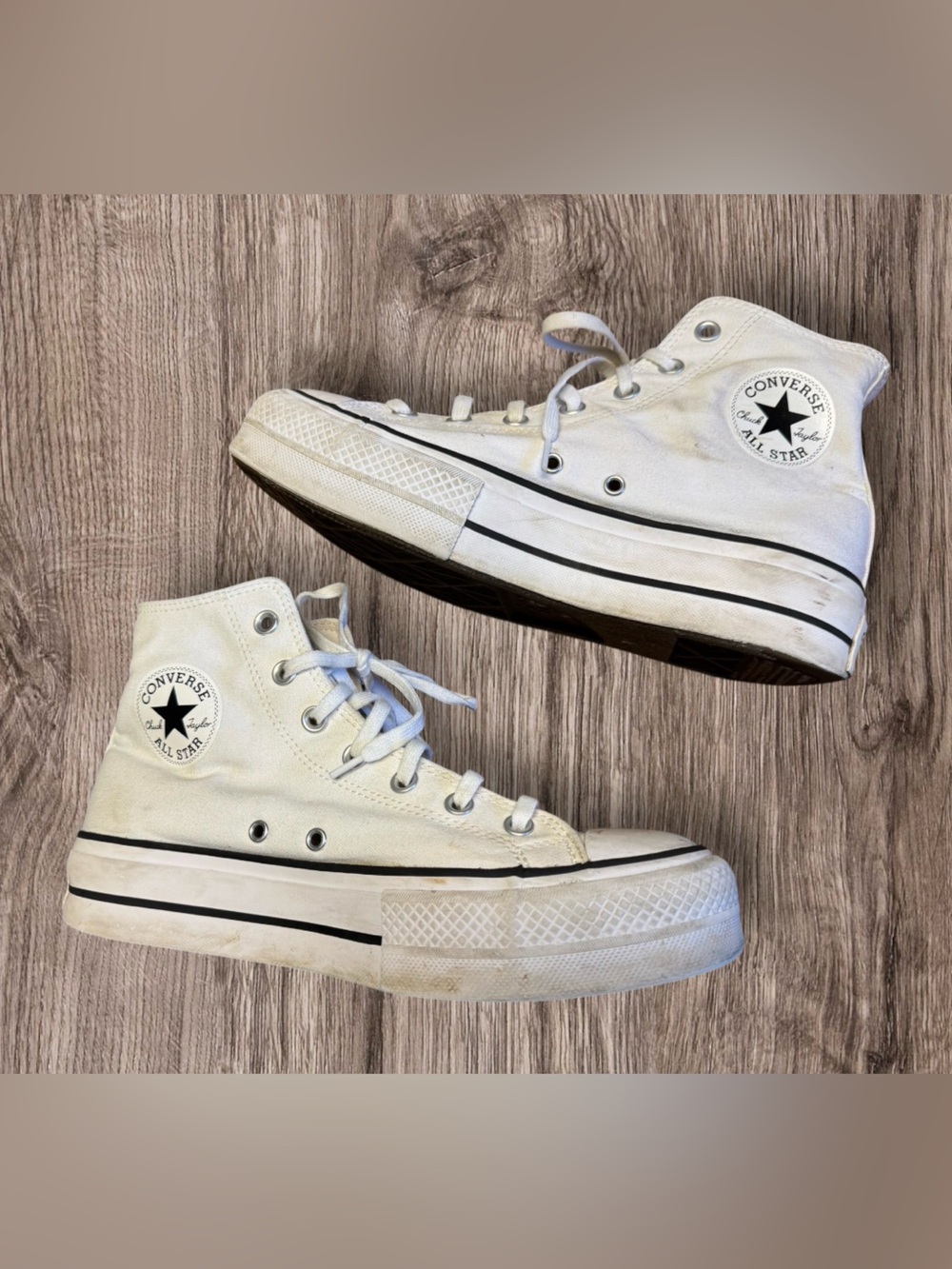 Converse Chuck Taylor All Star White Womens Size 9 Hi Top Lift Canvas Shoes